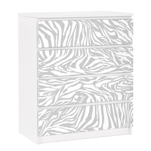 Kitchen Zebra Design Light Grey Stripe Pattern