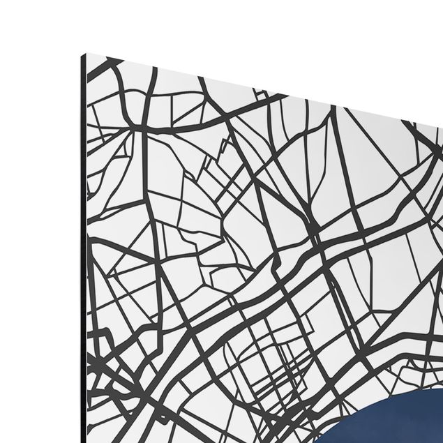 Prints modern Map Collage Paris