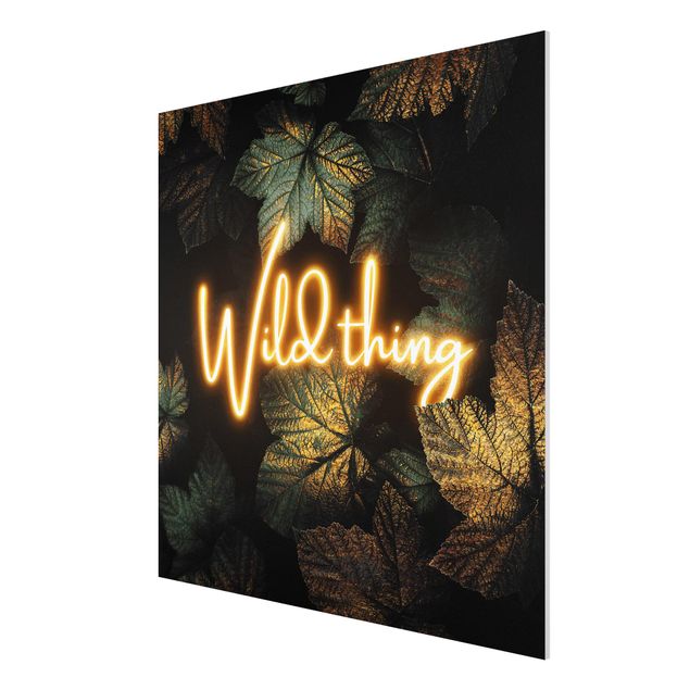 Quote wall art Wild Thing Golden Leaves