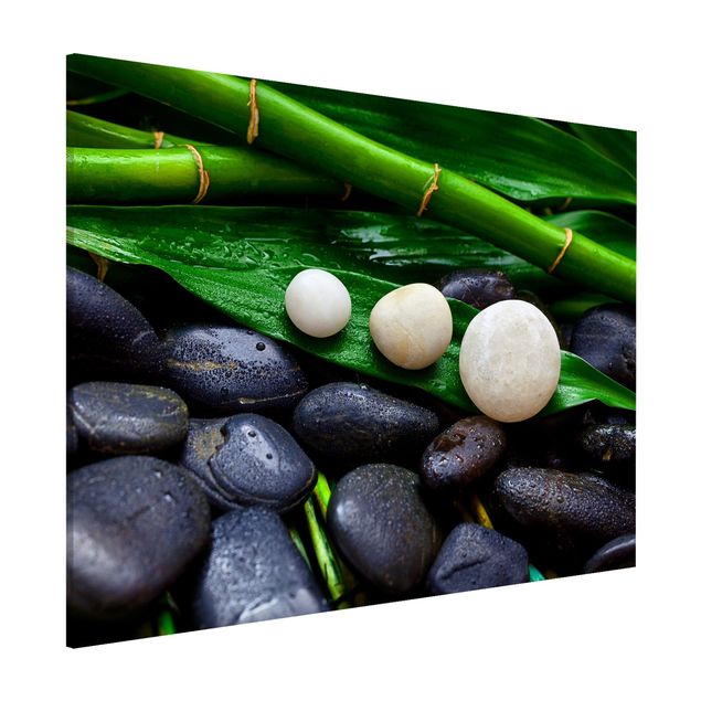 Kitchen Green Bamboo With Zen Stones