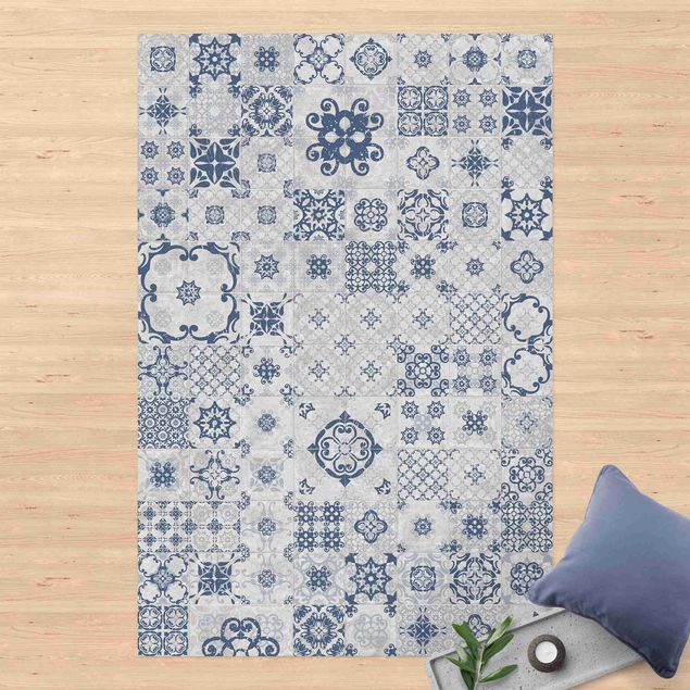 Outdoor rugs Ceramic Tiles Agadir Blue