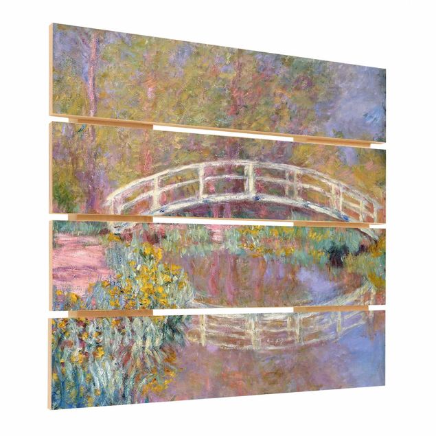 Wood prints landscape Claude Monet - Bridge Monet's Garden