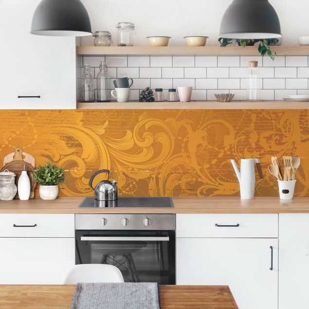 Kitchen splashback patterns Golden Baroque