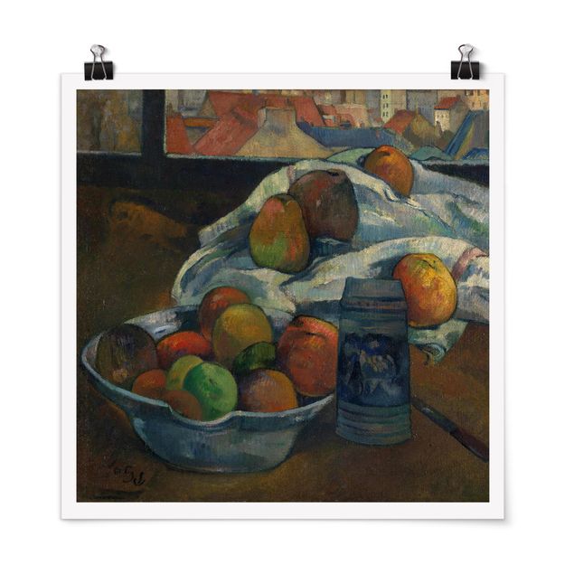 Art style Paul Gauguin - Fruit Bowl and Pitcher in front of a Window