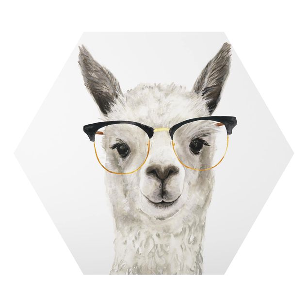Prints Hip Lama With Glasses I