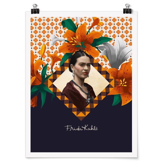 Framed quotes Frida Kahlo - Lilies