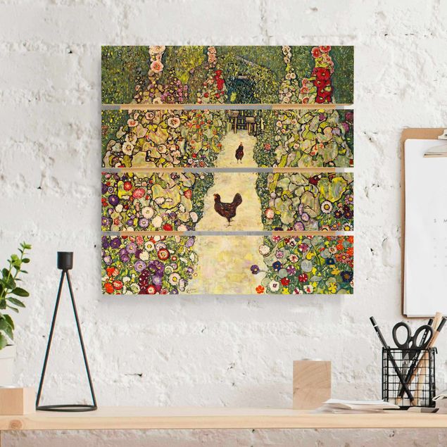 Kitchen Gustav Klimt - Garden Path with Hens