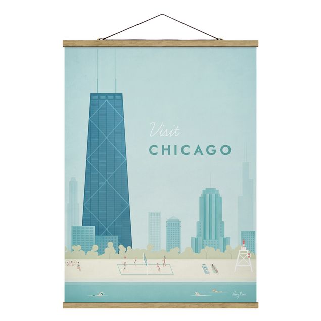 Retro prints Travel Poster - Chicago