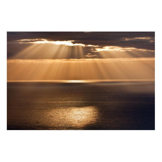 Landscape canvas prints Sun Beams Over The Ocean