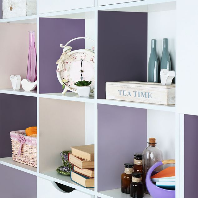 Adhesive films for furniture frosted 3 Violet Squares Flower Colours & Light Contrast Colours