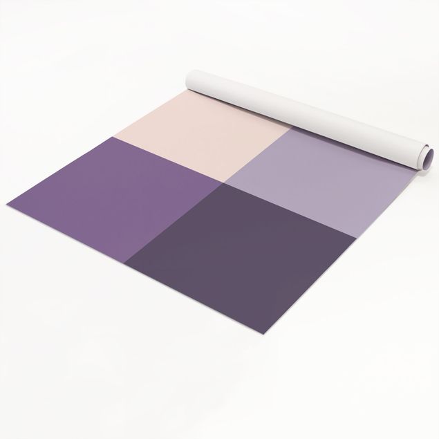 Adhesive films 3 Violet Squares Flower Colours & Light Contrast Colours