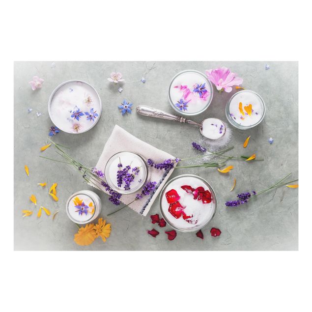Glass Splashback - Edible Flowers With Lavender Sugar - Landscape 2:3
