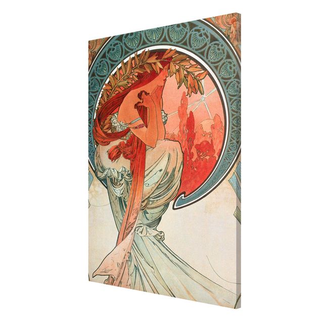 Art style Alfons Mucha - Four Arts - Poetry