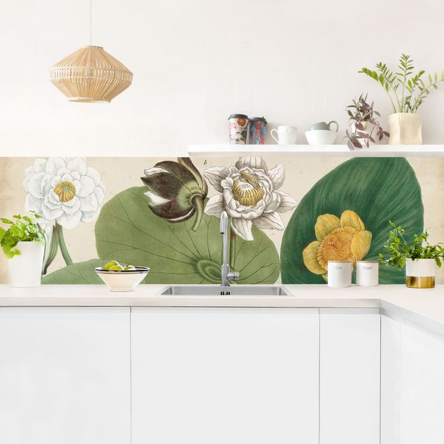Kitchen Vintage Board White Water-Lily