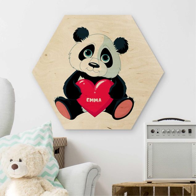 Nursery decoration Panda With Heart