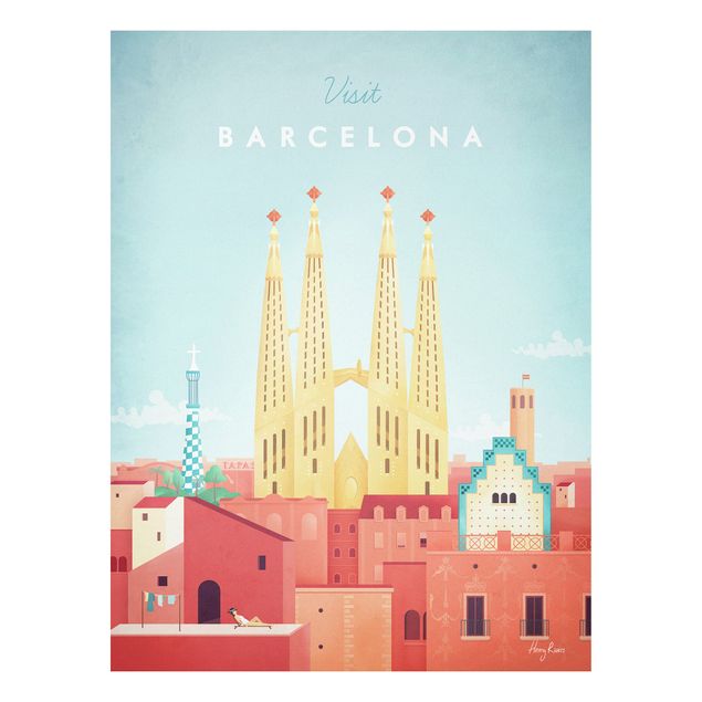 Canvas art Travel Poster - Barcelona