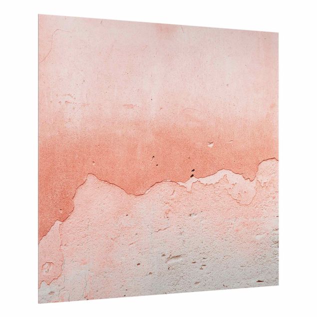 Glass splashbacks Pink Concrete In Shabby Look