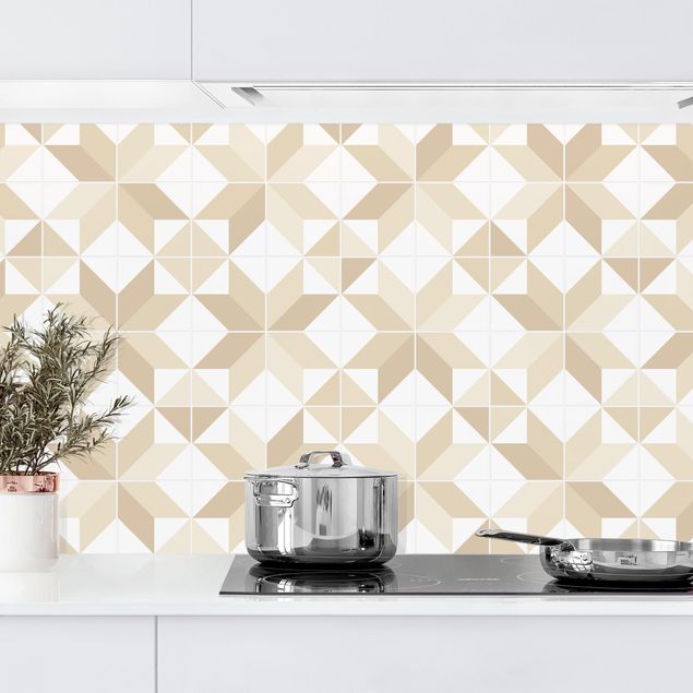 Kitchen Star Shaped Tiles - Beige