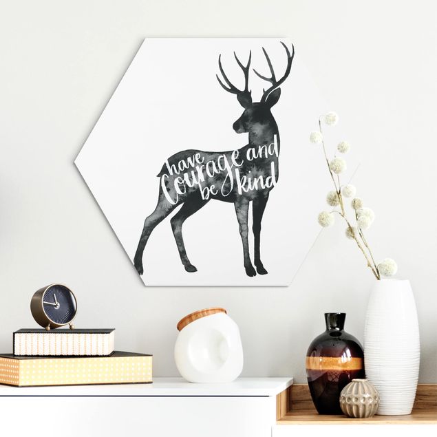 Wall art deer Animals With Wisdom - Hirsch