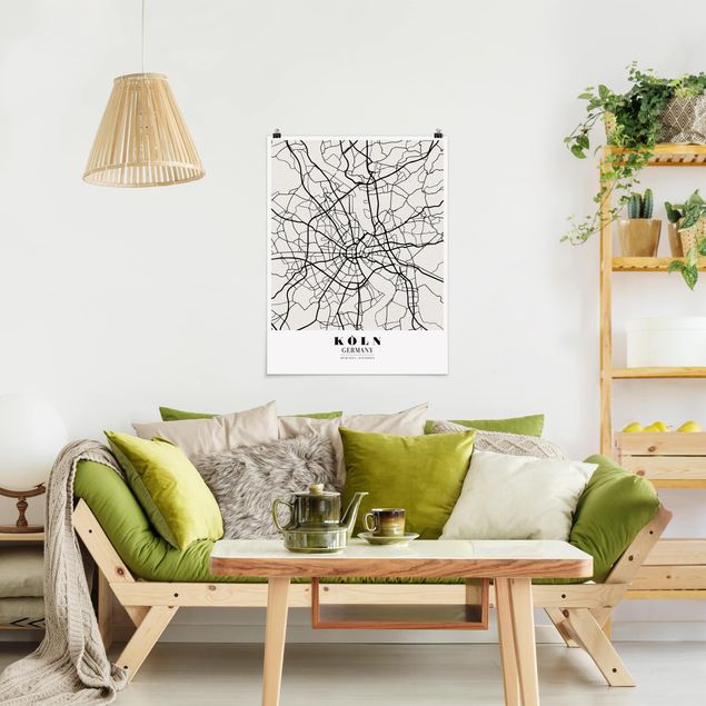 World map poster Cologne City Map - Classic