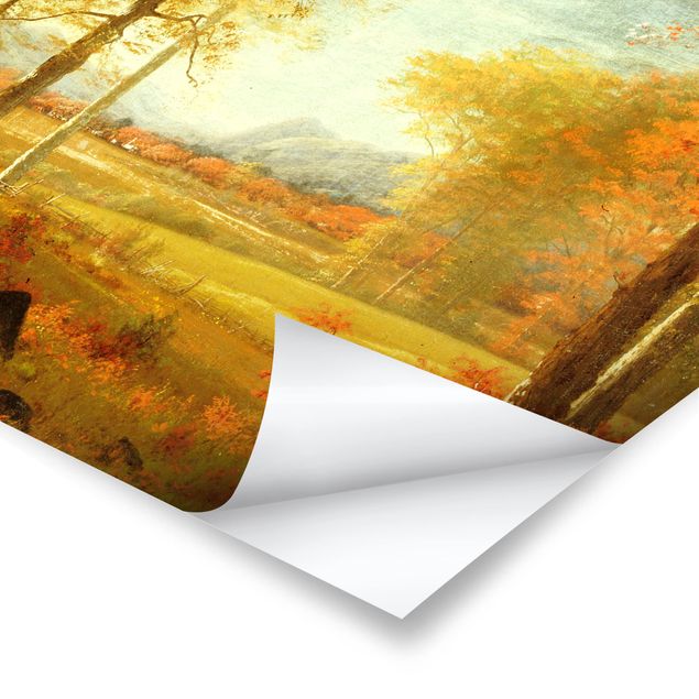 Art prints Albert Bierstadt - Autumn In Oneida County, New York