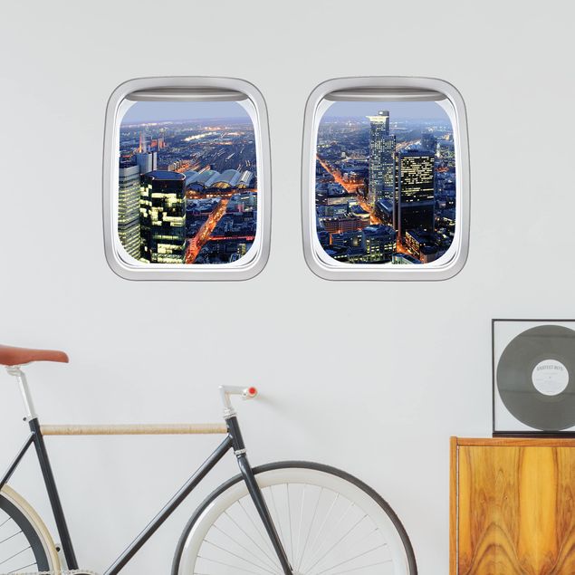 Wall stickers city ​​names Aircraft Window Frankfurt