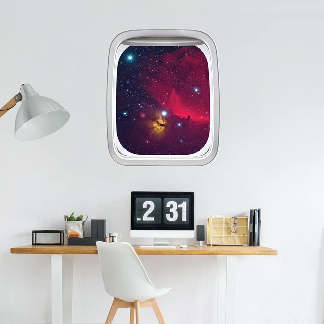 Wall stickers universe Aircraft Window Colourful Galaxy