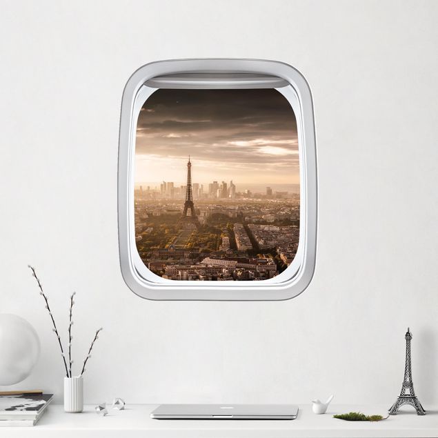 Wall stickers city ​​names Aircraft Window Great View Of Paris