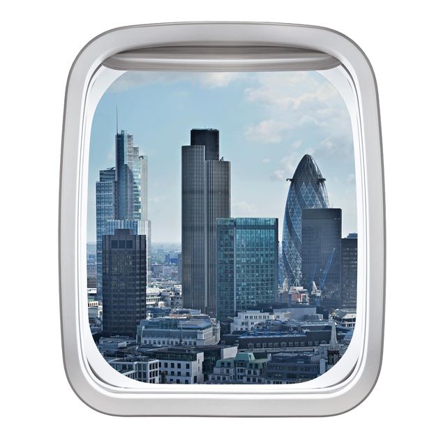 Kitchen Aircraft Window London Skyline