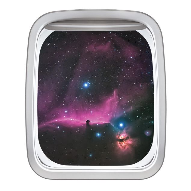 3d wallpaper sticker Aircraft Window Orion Nebula