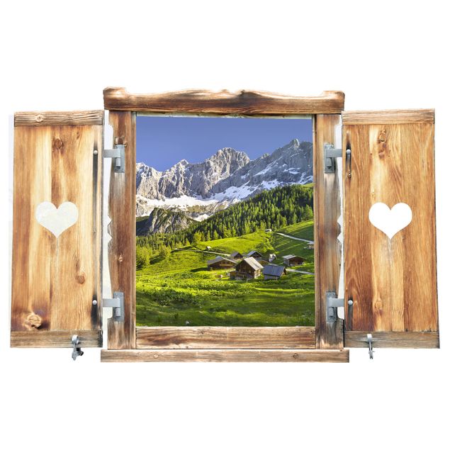 Rainer Mirau Window With Heart Styria Alpine Meadow