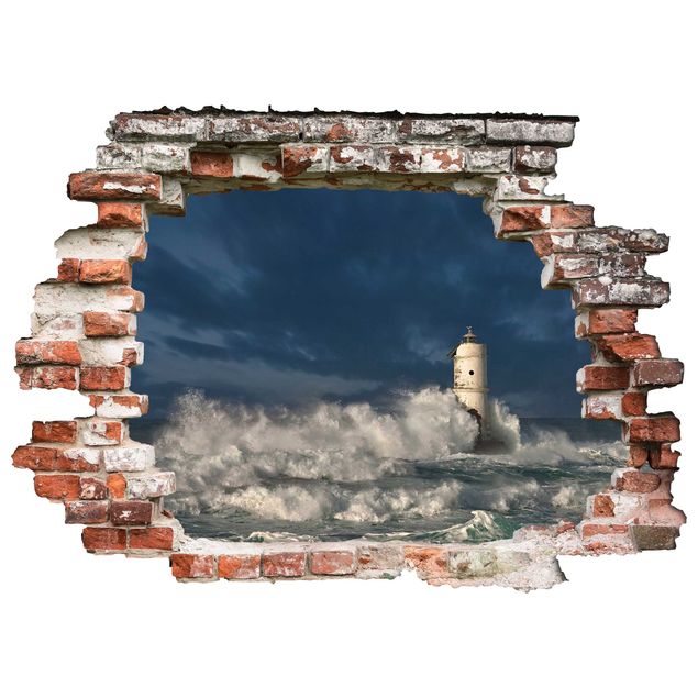 3d wall art stickers Lighthouse On Sardinia