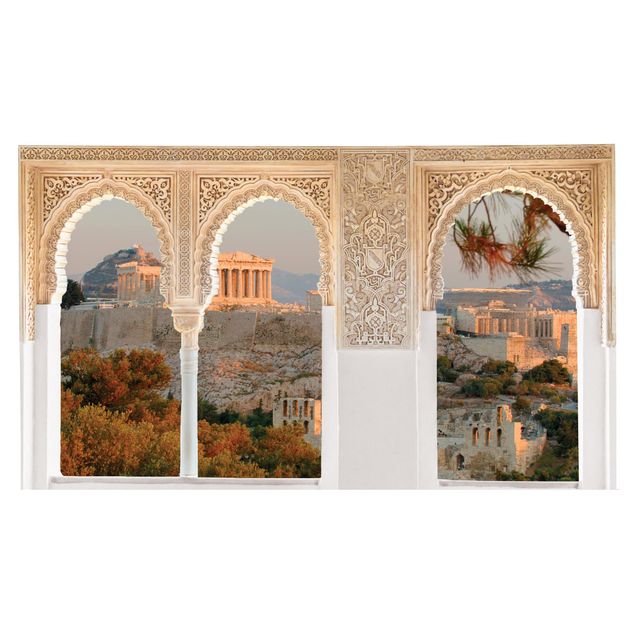 3d wall art stickers Decorated Window Acropolis