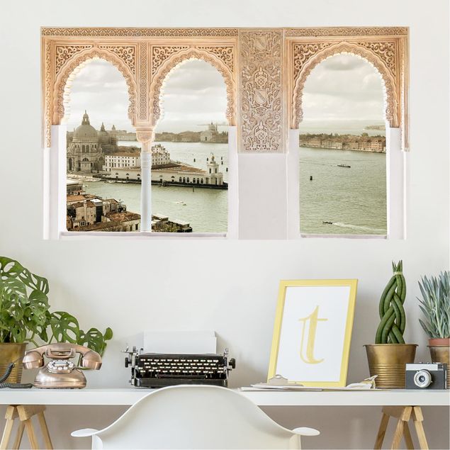 Wall stickers metropolises Decorated Window Venice Lagoon