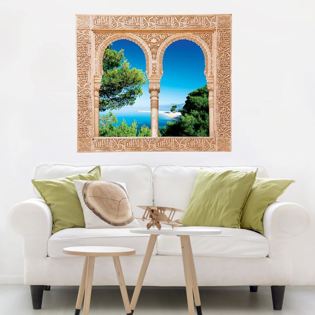 Wall stickers stone Decorated Window Hidden Paradise