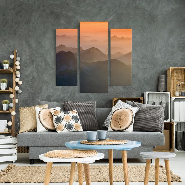 Sunset canvas wall art View From The Zugspitze Mountain