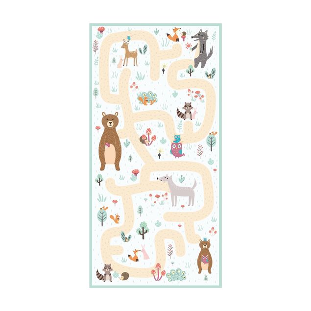 play rugs Playoom Mat Forest Animals - Friends On A Forest Path