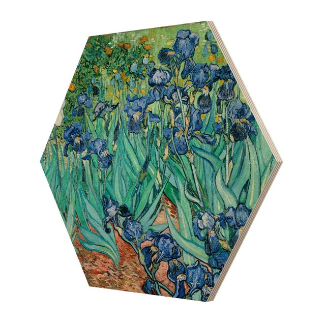 Wood prints flower Vincent Van Gogh - Iris