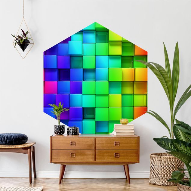 Modern wallpaper designs 3D Cubes