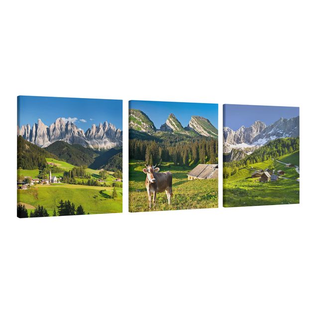 Mountain canvas art Alpine Meadows