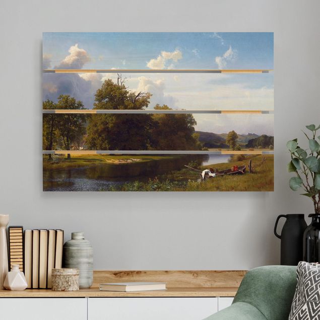 Kitchen Albert Bierstadt - A River Landscape, Westphalia