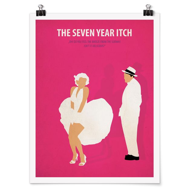 Prints modern Film Poster The Seven Year Itch