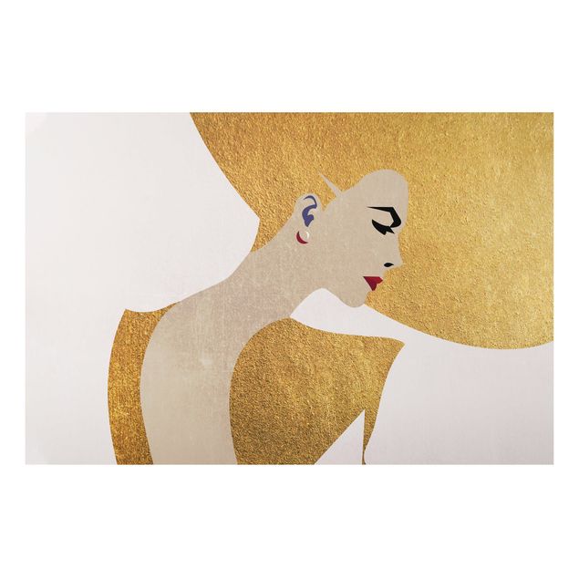 Art posters Lady With Hat Golden