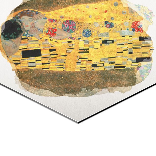 Prints WaterColours - Gustav Klimt - The Kiss
