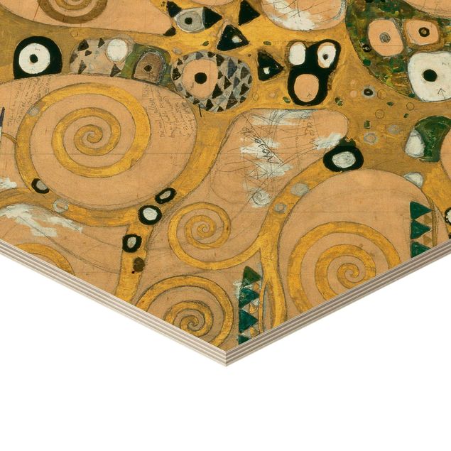 Wood photo prints Gustav Klimt - The Tree of Life