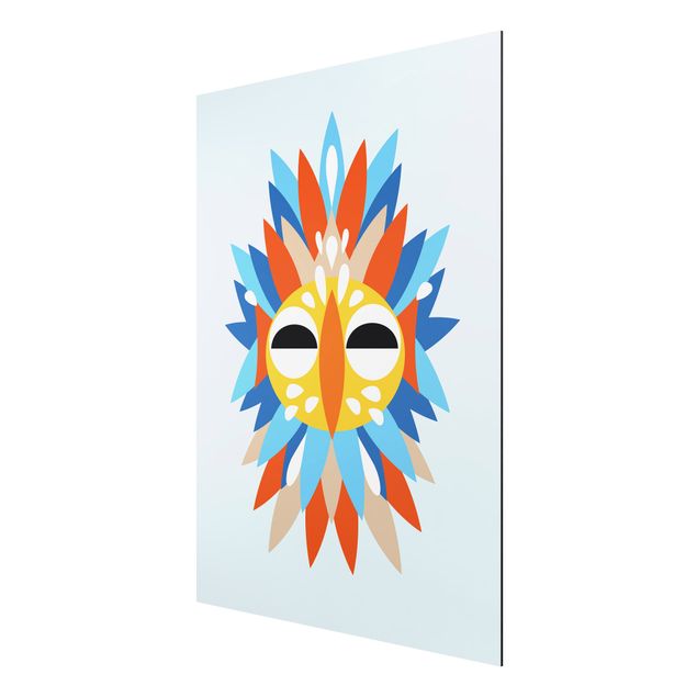 Canvas art Collage Ethnic Mask - Parrot