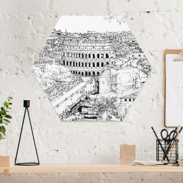 Modern art prints City Study - Rome