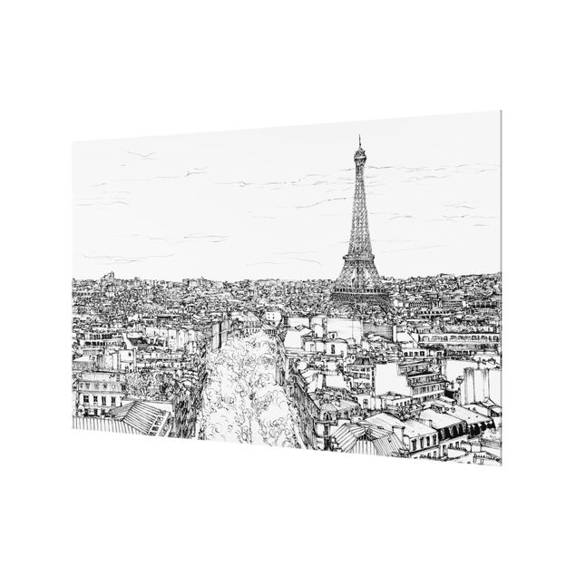 Glass Splashback - City Study - Paris - Landscape 2:3