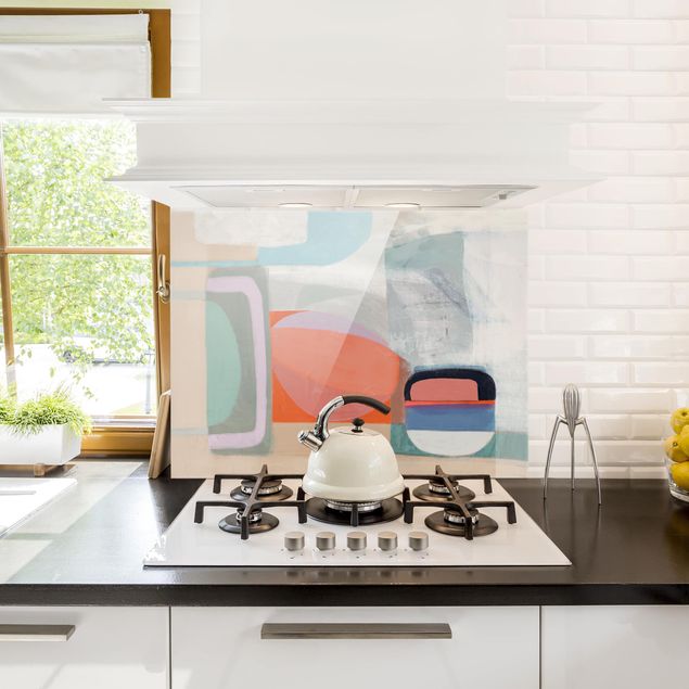 Glass splashback kitchen abstract Multiform IV
