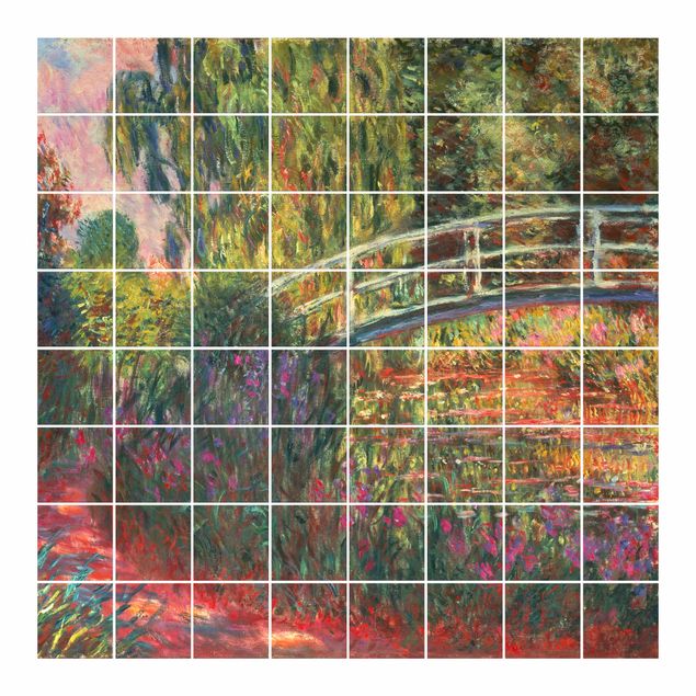 Bathroom tile stickers Claude Monet - Japanese Bridge In The Garden Of Giverny